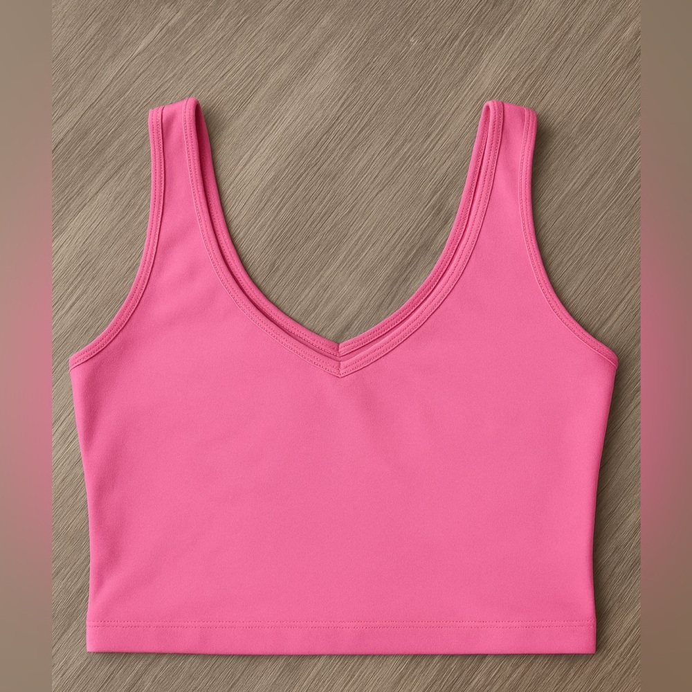 ✨ Hollister Pink Ribbed Crop Tank (XS)